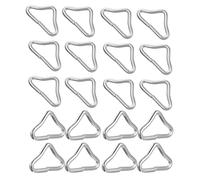 SKISUNO 20 Pezzi Anelli Triangolari in Ferro per Rete Trampolino Connettori Resistenti per Sostituzione Parti Elastiche Dimensioni Accessori per Riparazione Rete Trampolino da Giardino