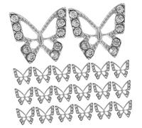 SKISUNO 20 pezzi Charms Unghie Farfalle Brillanti per Nail Art Decorazioni Manicure e Adatti per Domestico e Accessori per Unghie e