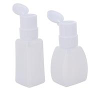 SKISUNO 2pezzi Bottiglie Press Pump Per Solvente Unghie Erogatori Ricaricabili Per Liquidi Contenitori Per Nail Art Design Per Tampone Per Casa e Viaggio