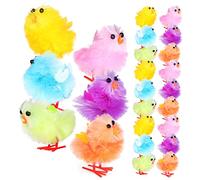 SKISUNO 36pezzi Miniature Chick Toys Chicks for Easter Decorations Kids Party Favors and Nursery Ornaments