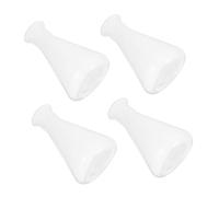 SKISUNO 4 pezzi Matraccio a Forma in Plastica Trasparente con Bocca Larga Resistente a Reagenti Chimici per Esperimenti di Laboratorio e Scienze