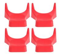 SKISUNO 4 Pezzi Supporto per Pallone in Pp Rosso Versatile per Palloni Sportivi e Sfere Standard, per Lezioni Sportive e Campi All'aperto, Adatto a Giovani e Adulti