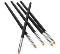 SKISUNO 5 Pezzi Pennello per Laminazione delle Ciglia in Fibra e Legno, Strumento per Sollevamento e Lifting delle Ciglia, Spazzola Compatta e Portatile per Applicare Colla Colore Casuale