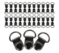 SKISUNO 50 Ganci per Lacci di Scarpe e Stivali in Metallo Resistente, Fibbie a Occhiello per Scarponi da Trekking, Accessori per Riparazione e Regolazione Rapida, Supporto