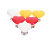 SKISUNO 6pezzi Pulsante Scarico Forma Di Cuore Da Plastica Accessori Per Serbatoio Toilette Installazione Facile e Veloce Design Creativo e Resistente Con Arrotondato