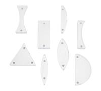 SKISUNO 8 Pezzi Set di Lenti Ottiche Educative in Plastico per Esperimenti di Fisica in Laboratorio Manuale, per Dimostrazioni in Aula e Lezioni Scientifiche