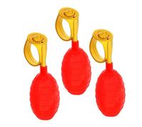 SKISUNO Anelli Scherzo Spruzzo d'Acqua Rossi Set da 3 Pezzi, Giocattoli Divertenti per Feste di Pesce D'aprile e Intrattenimento, Giocattoli Scherzosi Getto d'Acqua per Riunioni e Giochi