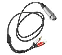 SKISUNO Cavo Adattatore Audio Xlr a 3 Pin a Doppio Rca per Microfono e Mixer Rame Stagnato e Alta Affidabilità per Collegamenti Audio Professionali