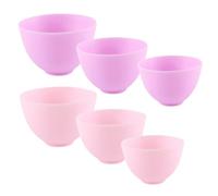 SKISUNO Ciotole in Silicone Anticaduta Per Mescolare Maschere Viso, Set Da 6 Pezzi in Tre Misure, Riutilizzabili e Facili Da Pulire Per Uso Domestico e Fai Da Te