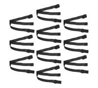 SKISUNO Fascia Elastica Regolabile per Lampada Frontale LED, Set da 10 Pezzi, Cinturino Nero ad Alta Elasticità per Fari da Trekking e Lavoro all’Aperto, Accessori per