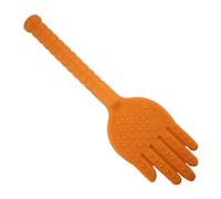 SKISUNO Martello per Massaggio in Plastica a Forma di Palma Arancione, Strumento per Terapia Fitness per Promuovere la Circolazione e Migliorare il Benessere, per Testa e Vita