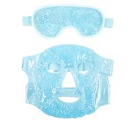 SKISUNO Maschera Viso Rinfrescante e Maschera Gel per Occhi Riutilizzabile, Set in Pvc, Terapia Caldo-freddo per Alleviare Stress e Gonfiore, Adatta a Uomini e Donne per Cura del Contorno
