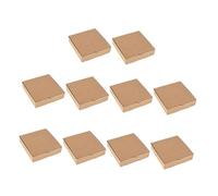 SKISUNO Mini Scatole per Pizza in Carta Kraft, Set da 10 Scatole Quadrate per Dolci e Confezioni Regalo, Assemblaggio Rapido, Resistenti per Catering e Feste