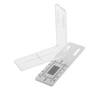 SKISUNO Monitor per Crepe negli Angoli in Plastica Trasparente Righello a Forma di l 1 Pezzo per Ristrutturazione e Costruzione Edile