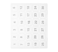 SKISUNO Organizer Mensile Pillole da Viaggio 30 Scomparti 3X3 CM Portatile Trasparente Astuccio per Medicinali Chiusura Ermetica per Gestione Farmaci Quotidiana