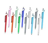 SKISUNO Penne Stilo per Touch Screen Scrittura Liscia Supporto per Cellulare Set 12 e Materiale Abs As Penne Pratiche Colore Casuale per Notebook e Dispositivi Touch