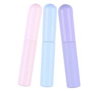 SKISUNO Pennello Correttore Labbra in Silicone, Applicatore per Labbra Portatile, Set 3 Pezzi, per Rossetto e Brillantezza