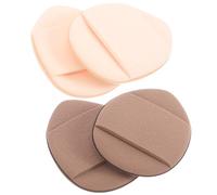 SKISUNO Piumino da Bellezza Mini Doppia Faccia 4 Pezzi, Soffio al Dito Triangolare per Cipria e Trucco Viso, Compatto e Portatile per Uso Quotidiano e Professionale