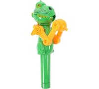 SKISUNO Porta Lecca Lecca Dinosauro Robot Giocattolo Sicuro in Plastica Verde per Feste Compleanno Halloween Regalo Ragazzo Ragazza Ragazza