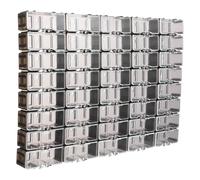 SKISUNO Porta Macchinine, Scatola Plastica Piccola Trasparente 40 Pezzi, Contenitore per Auto Giocattolo e Modelli 1:64, per Esposizione e Collezione