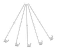 SKISUNO Portabandiera per Auto in Plastica Bianca 5 Pezzi Clip Facile da Installare per Finestrini Veicoli Camion e Autobus Supporto Resistente per Bandiere