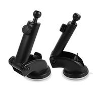SKISUNO Portatelefono da automobile con testa a sfera da 17 mm, 2 ventose nere in plastica, supporto universale per, per cruscotto del veicolo e vetro