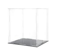 SKISUNO Scatola Espositiva Acrilica Trasparente 13x10x15 Cm per Modelli di Bambole e Giocattoli, Vetrina da Tavolo Antipolvere per Casa, Espositore Portaoggetti Pratico e Decorativo