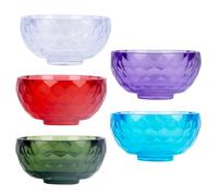 SKISUNO Set 5 Pezzi Ciotole per Maschera Viso in Acrilico Colore Assortito, Facili da Pulire e Portatili, Diametro 6cm per Viaggi e Cura della Pelle Colore Casuale