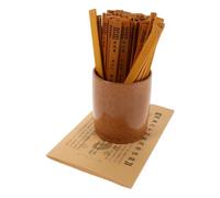 SKISUNO Set di Bastoncini Divinatori in bambù 64 Esagrammi, Strumento Interattivo per Apprendimento i Ching, Pratica Spirituale Taoista e Meditazione Buddista, Completo di Supporto e