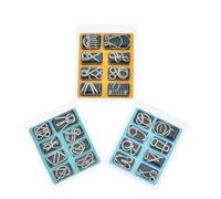 SKISUNO Set di Puzzle per Cervello in Metallo 24 Pezzi Giochi di Intelligenza Anelli Rompicapo Gioco da Tavolo Educativo per e Adulti Stimola Energia e Abilità Colore Colore Casuale