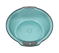 SKISUNO Vasca Rotonda Trasparente con Doppie Maniglie Ergonomiche, Lavandino Portatile per Pediluvio, Lavaggio Mani e Bucato, Secchio di Lavaggio Versatile per Uso Domestico Blu