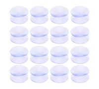 SKISUNO Ventose Doppia Faccia Antiscivolo 48 Pezzi in Silicone Trasparente Supporti Robusti senza Gancio per Piano in Vetro per Bagno e Segnaletica Appesa