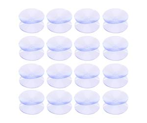 SKISUNO Ventose Doppia Faccia Antiscivolo 48 Pezzi in Silicone Trasparente Supporti Robusti senza Gancio per Piano in Vetro per Bagno e Segnaletica Appesa