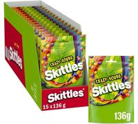 Skittles Crazy Sours 15x136g Caramelle Frutta Aspro Display Box Nuova