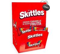 Skittles Fruits Caramelle al Gusto di Frutta New Box Bocca di Lupo da 42 Bustine da 38g con Portachiavi CAIYA®