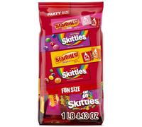 SKITTLES Original, SKITTLES Wild Berry & STARBURST Original e STARBURST FaveReds Fun Size Chewy Candy Variety Bag, Party Size, 570,7 g Bulk Bag