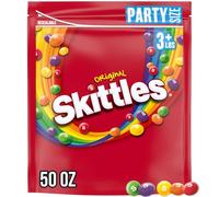 SKITTLES Original Summer Chewy Candy, dimensione del partito, sacchetto di caramelle risigillabile all'ingrosso da 5 once
