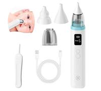 SKJJM Aspiratore Nasale Elettrico, Aspiratore Nasale per Bambini, Aspiratore Nasale Neonato Ricaricabile con 3 Beccucci in Silicone, Pinzette, Funzione Musica e Luci Colorate per Neonati Bambini