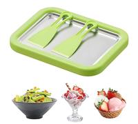 SKJJM Gelato Roller Maker Pan, piastra per gelato con 2 spatole, Rolled Ice Cream Maker, rullo per gelato fatto in casa, yogurt congelato, gelato