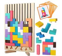 SKJJM Puzzle di Tetris in Legno, Tetris Gioco per Bambini, Giochi in Legno, Gioco di Impilamento Tetris, gioco 3D,Rompicapo Rompicapo, Interazione Cerebrale, Ordinamento, Giocattolo di Impilamento