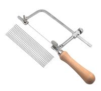 SKJJM Sega da Gioielleria, Seghetto da Traforo, Seghetto a Forma di U con 12 Lame per Sega a Traforo per Legno, Lavorazione del Legno, Vetro, Metallo