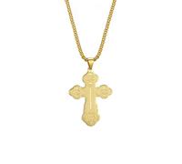 SKJUBLPG Collana classica con ciondolo a forma di croce con elegante catena intrecciata, gioiello da uomo, bello e versatile che può essere indossato impilato, adjustable, Cristallo