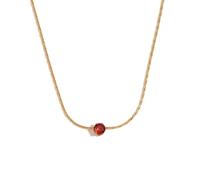 SKJUBLPG Collana con mini ciondolo a catena intrecciata ultra fine, bella, versatile che può essere indossata con qualsiasi cosa, adjustable, Cristallo