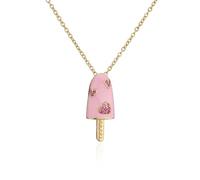 SKJUBLPG Collana girocollo da donna con ciondolo a forma di gelato, gioiello colorato che può essere indossato insieme bello e versatile, adjustable, Cristallo