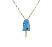SKJUBLPG Collana girocollo da donna con ciondolo a forma di gelato, gioiello colorato che può essere indossato insieme bello e versatile, adjustable, Cristallo