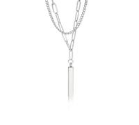 SKJUBLPG Collana Uomo Donna Gioielli Ciondolo Pendente Necklace Collana A Doppio Strato Per Uomo Collana Con Pendente Da Donna Gioielli Per Acciaiocolore1