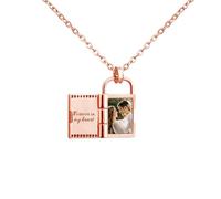 SKJUBLPG Collana Uomo Donna Gioielli Ciondolo Pendente Necklace Collana Da Donna Color Oro Rosa