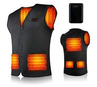 SKKAEO Gilet Riscaldato Uomo Donna - Giacca Riscaldata, 10000mAh Batteria Giubbotto Riscaldata Elettrico per Sport Invernali