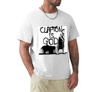 SKKCOR DYYSKE Men's Clapton Is God Cotton T Shirt White L