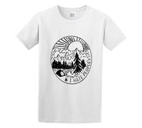SKKCOR DYYSKE Men's Funny Camping I Hate People Camping Lovers Graphic Cotton T Shirt White M